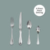 Baguette Cutlery 4 Piece Place Setting