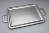 SALE - Stainless Steel Rectangular Serving Tray With Handles 16" x 12"