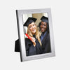 Graduation Photo Frame - Flat Sterling Silver with Wood Back