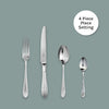 Lotus Cutlery 4 Piece Place Setting