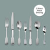 Plain Fiddle Cutlery 7 Piece Place Setting