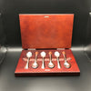 SALE - Set Of 6 Silver Plated Coffee Spoons in Wooden Gift Box